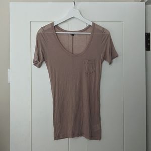 S Beige Sheer T-shirt - Talula Babaton Aritzia